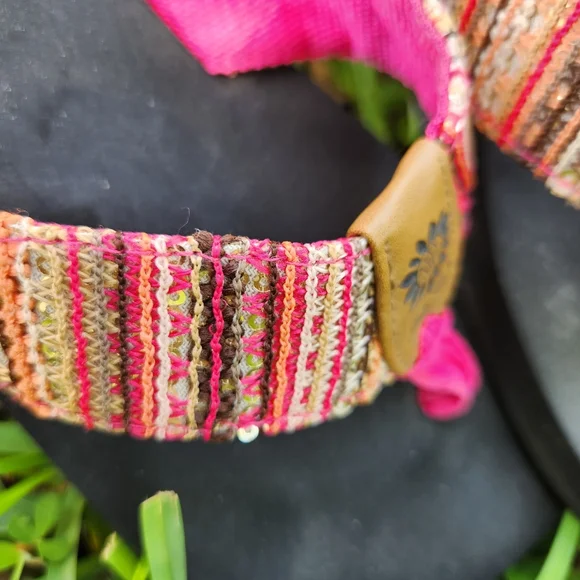 Yellow Box Oria Pink and Black Women's Sandals Flip Flops Size 8 - Picture 3 of 7